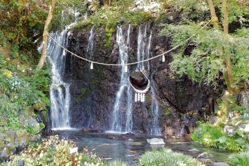 There are two impressive waterfalls behind the hotel.