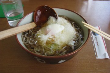 Special soba at Owakudani Station