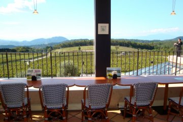 View from the open-air cafe
