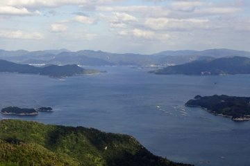 Seto Inland Sea's forested islands. 