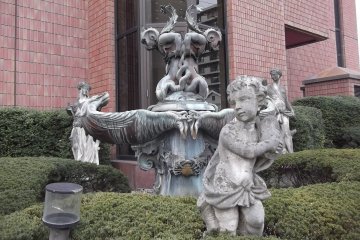 Outside the hotel
