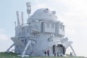A CG rendering of the castle
