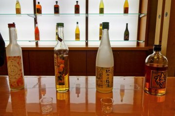 Umeshu tasting is available at the Nakata Food showroom too