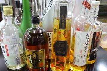 Sample station on the table. If you have a sip each, you will be done for the day