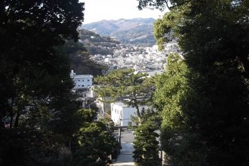 From the top of the steps at Kibune Shrine