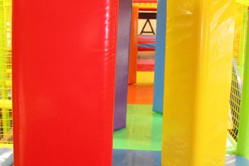 <p>The jungle gymnasium catwalks are fun to navigate, but don't forget to watch your head if you are chasing your children</p>