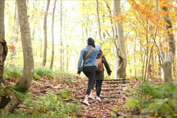 Hiking the trails
