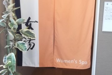 And a plant at the entrance to the womens' spa