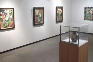 Mostly paintings, some ceramics