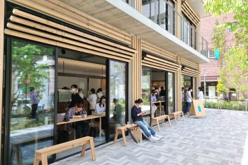 Blue Bottle fans flocked to the cafe on the April 28th opening day