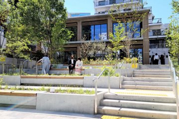 The park has been transformed from a smoking and parking space into an open-air public lounge 
