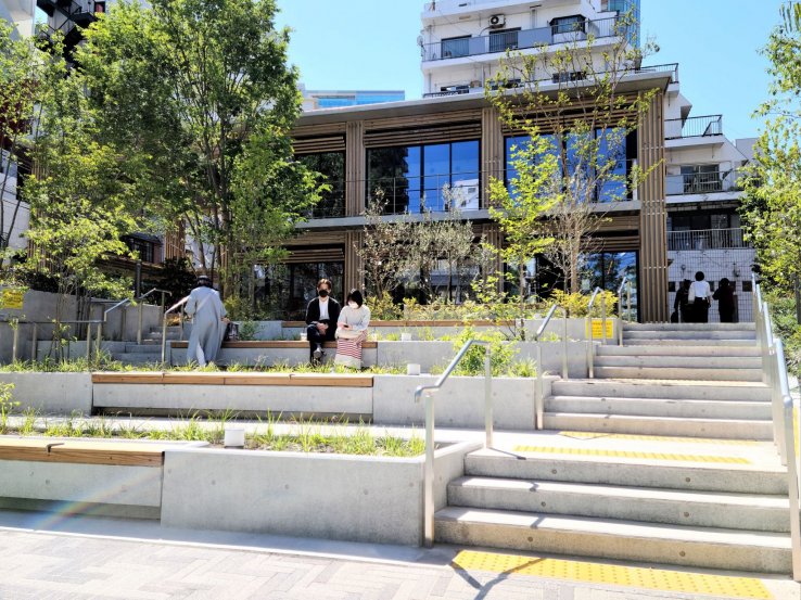The park has been transformed from a smoking and parking space into an open-air public lounge 