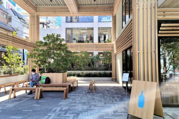 The semi-outdoor Large Roof Area adjacent to the Blue Bottle cafe
