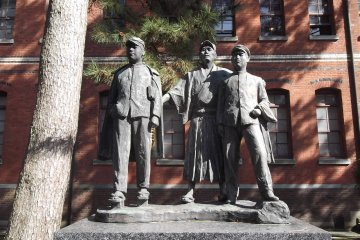 Outside the 4th High School Memorial Museum