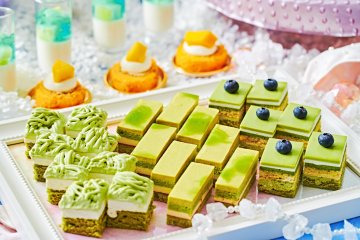 Many dishes are green to represent the fresh feel of early summer