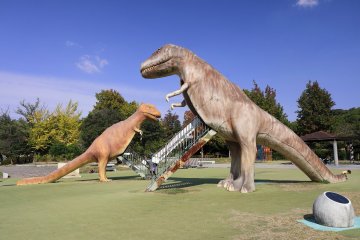 Slide down a dino tail!