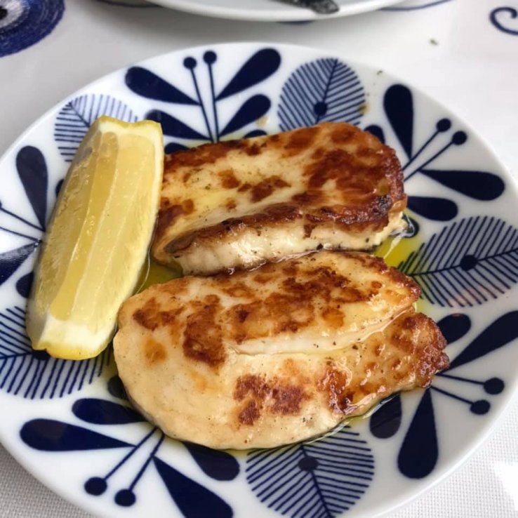 Fried halloumi cheese