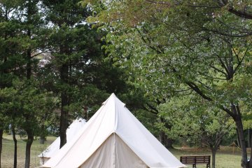 Day glamping at Sayama Inariyama Park