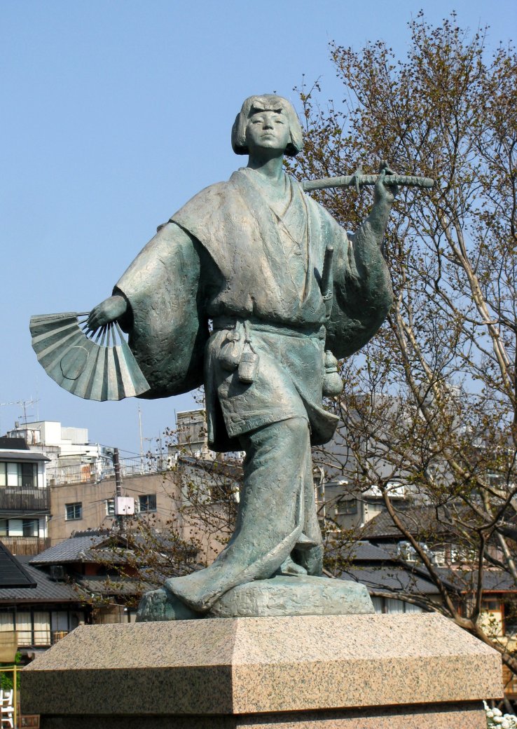 Monument to Izumo Okuni - the founder of Kabuki theatre