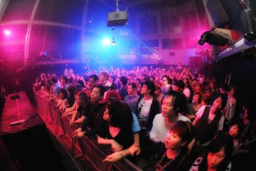 Womb nightclub is located just off Dogenzaka Street