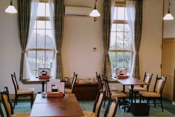 Upstairs seating area of Vert Cafe