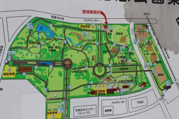 A map of the Tokorozawa Aviation Memorial Park