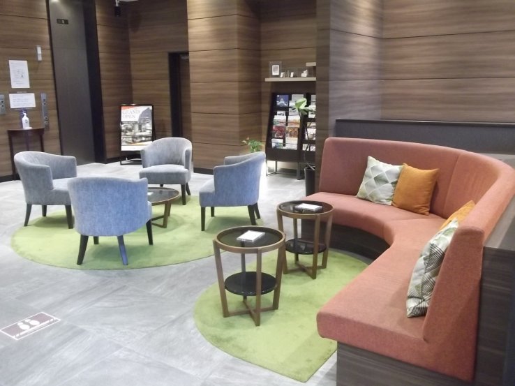 The stylish lobby