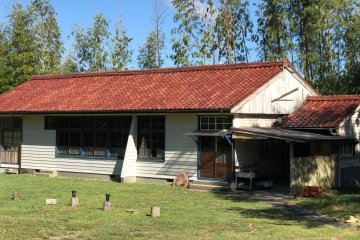 Old school building to be reformed into a cafe right by the camp site