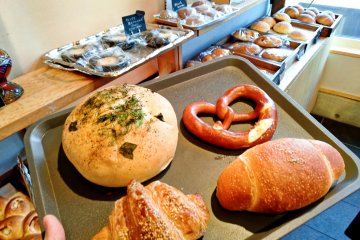 Grab a tray and start selecting your own bread