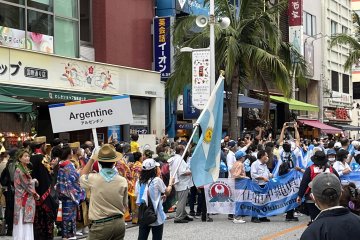 Okinawans from Argentina and other Latin American Countries give a joyous atmospher
