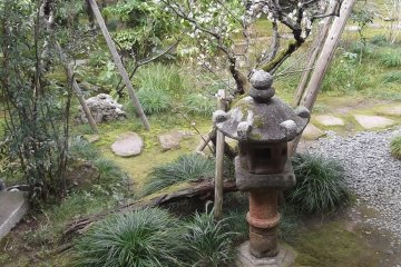 A lantern in the garden