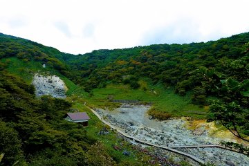 No birds, no insects and no plants could live here because of toxic gases
