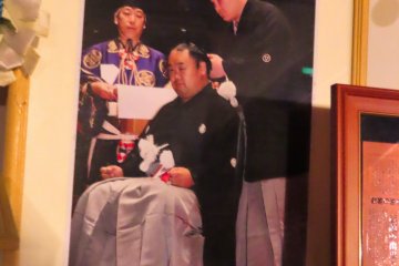 Picture of top knot cutting ceremony