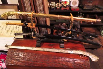 Historic Miyamoto family swords and long guns