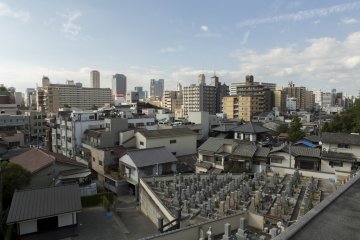 A small temple offers incredible views over the city