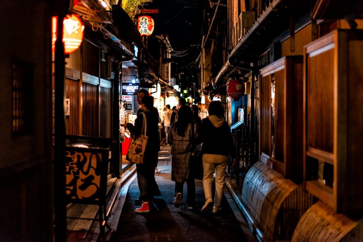 Nightly stroll along Pontocho