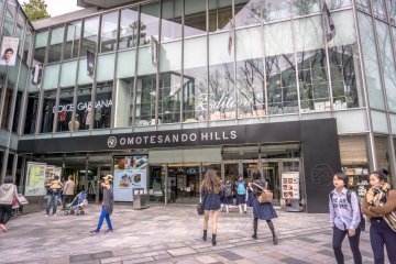The high-end Omotesando Hills complex was designed by Tadao Ando