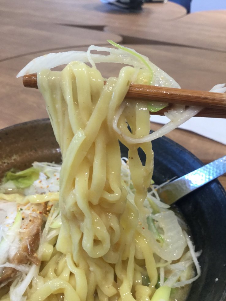 Sumptuously thick ramen noodles