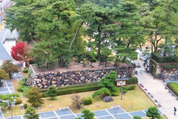 Takamatsu Castle Ruins from our hotel room