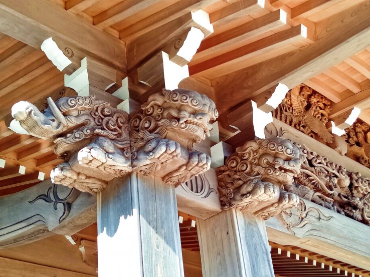 Carvings on the main temple