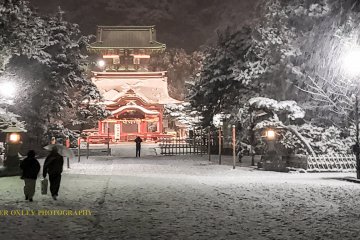 The Maiden and the Honden (the main shrine). 