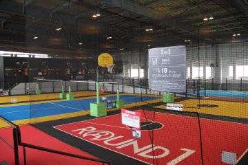 <p>The seventh floor is an adult sporting paradise that features football (soccer) baskerball, tennis, and golf</p>