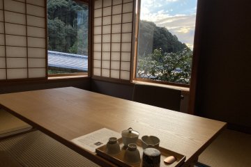 Room, meticulously calculated so the table is the same height as the window pane.