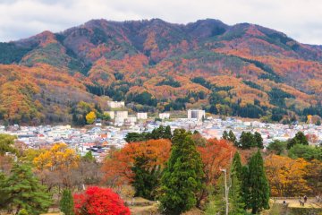 Aizu-Wakamatsu from castle tower