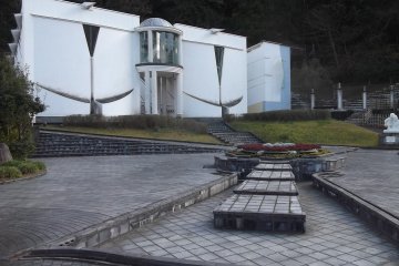 In front of the museum