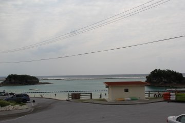 <p>The marine harbor is sheltered to the south by coral and a sandbar</p>