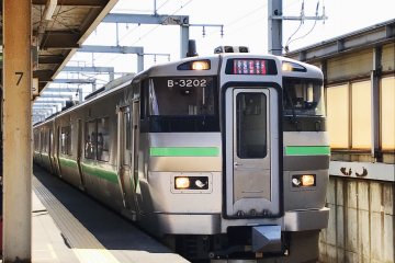 Local and express trains take you from Chitose to Sapporo and Otaru.