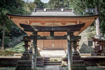 A view of the shrine's main gate