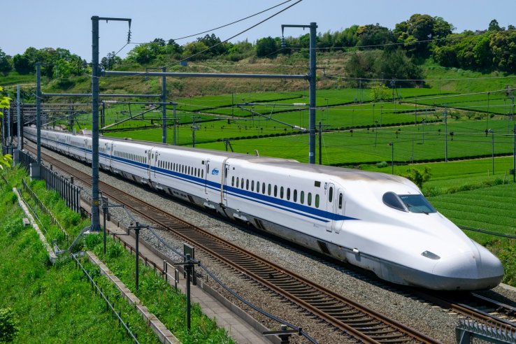 Tokaido shinkansen in Shizuoka