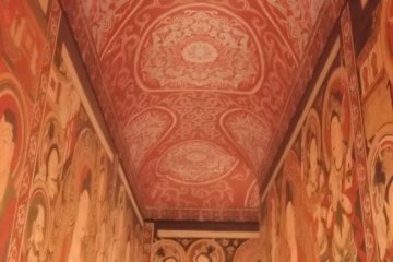 In the Bezeklik Caves exhibit